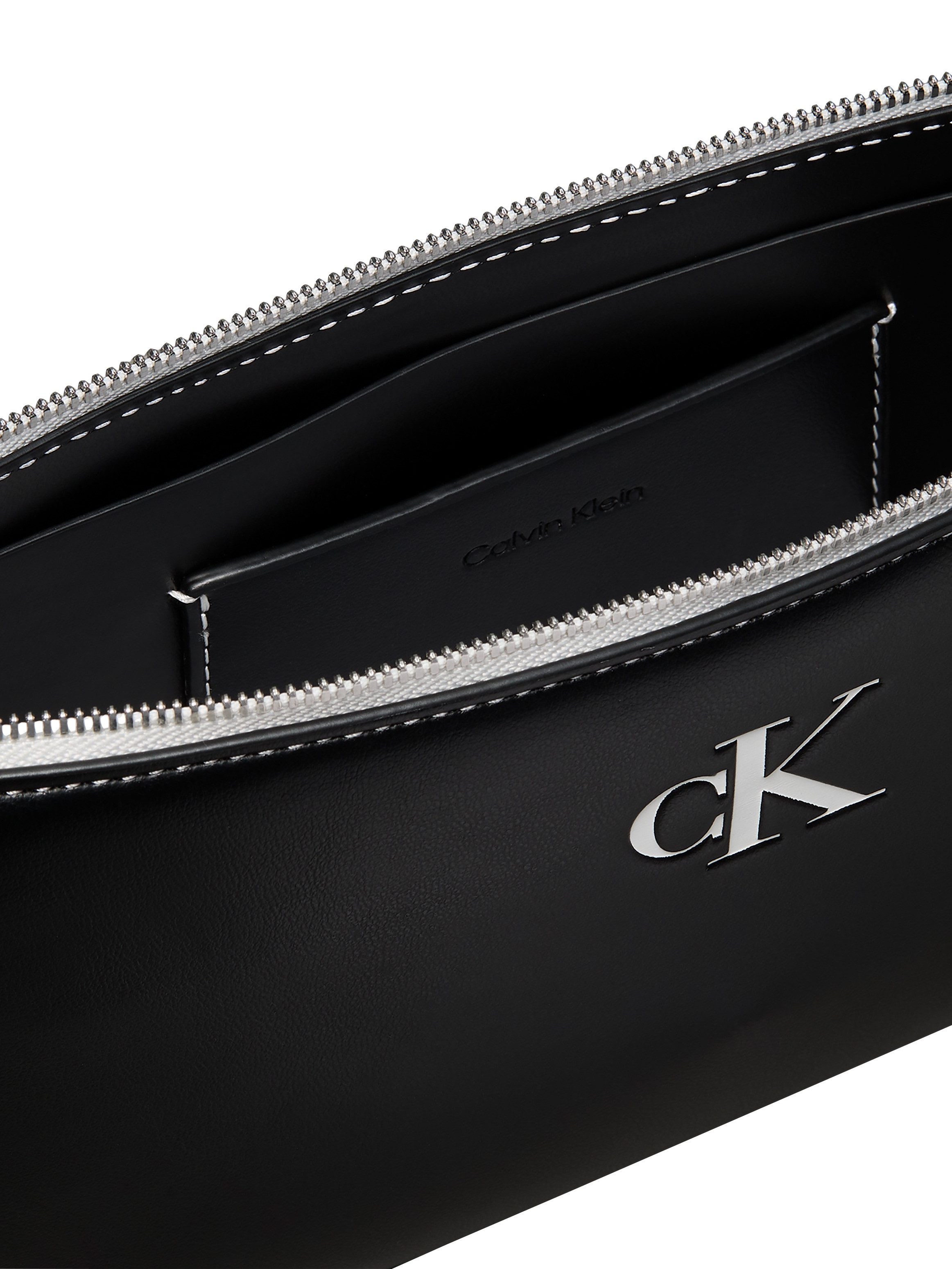 Calvin Klein Tragetasche CONTRAST CK CONVERTIBLE POUCH, Damen Handtasche, Schultertasche mit CK-Logo