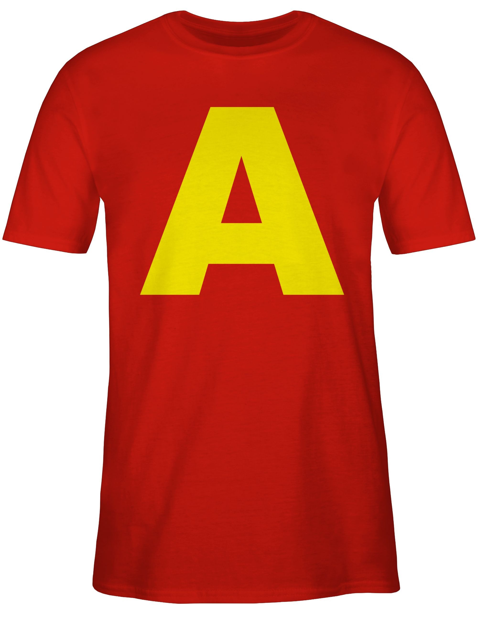 Shirtracer T-Shirt Kostüm Buchstabe A Streifenhörnchen Chipmunk Alvin I Pas günstig online kaufen