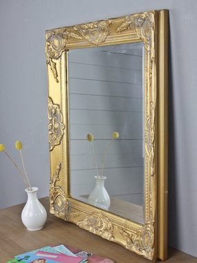 elbmöbel Wandspiegel Spiegel barock 62x52x6cm, Spiegel: Wandspiegel 62x52x7 am Gold Vintage