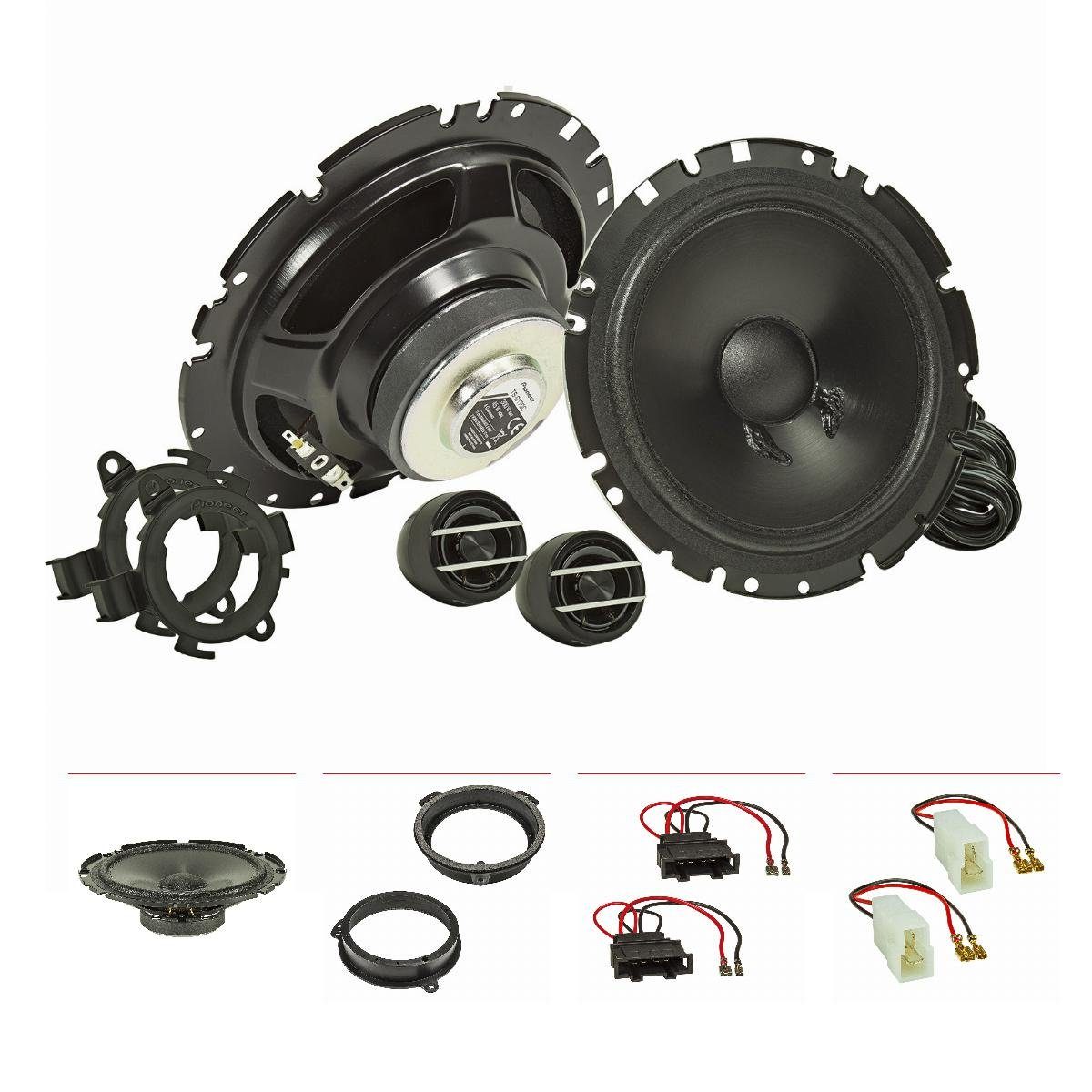 tomzz Audio Lautsprecher Set kompatibel mit Audi A3 8P 8PA A4 B7 Tür vorne 165mm 2Wege Kompo