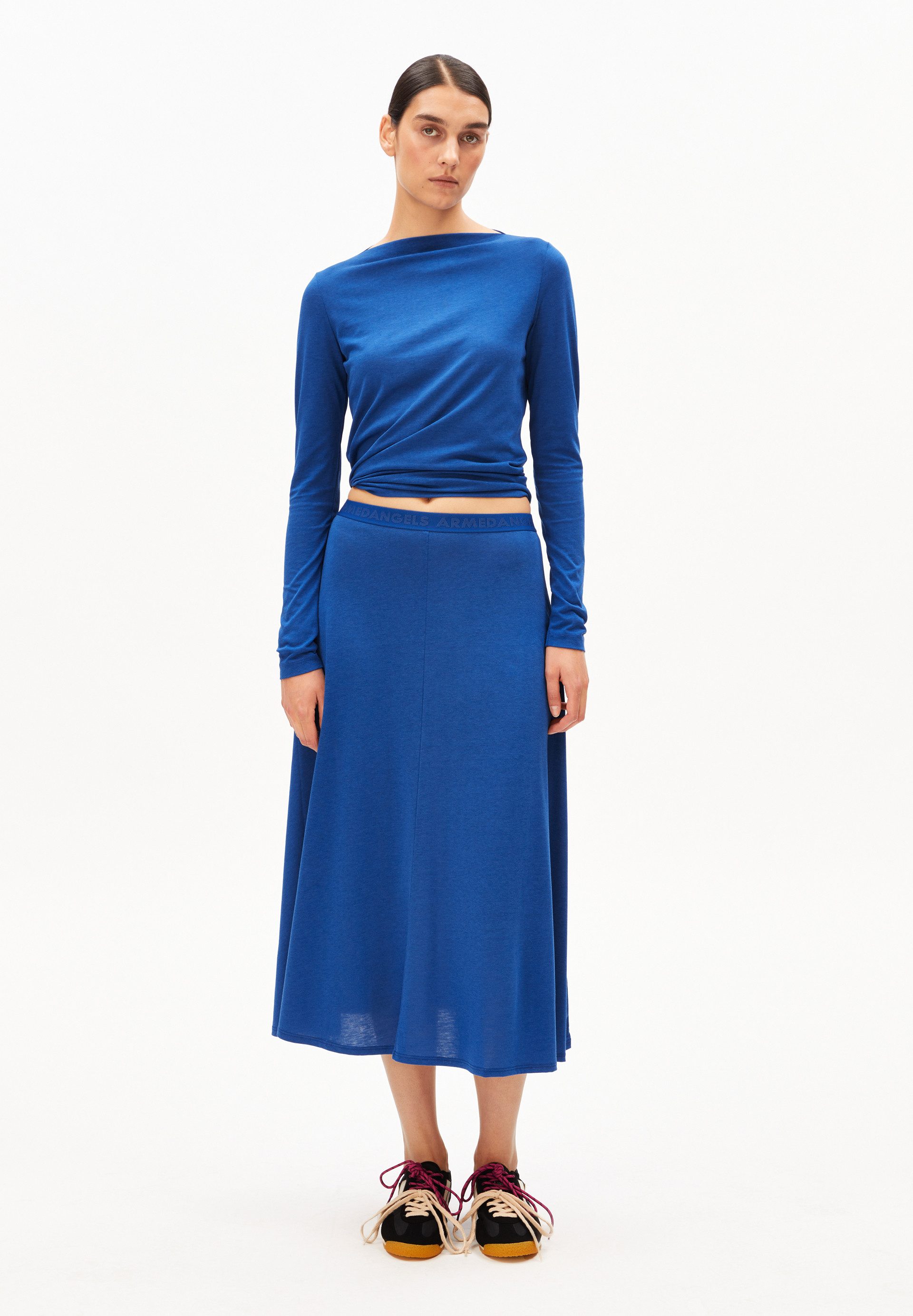 Armedangels Maxirock ILENIAA LARAA MIDI (1-tlg., Loose Fit) Jerseyrock aus TENCEL™ Lyocell Mix