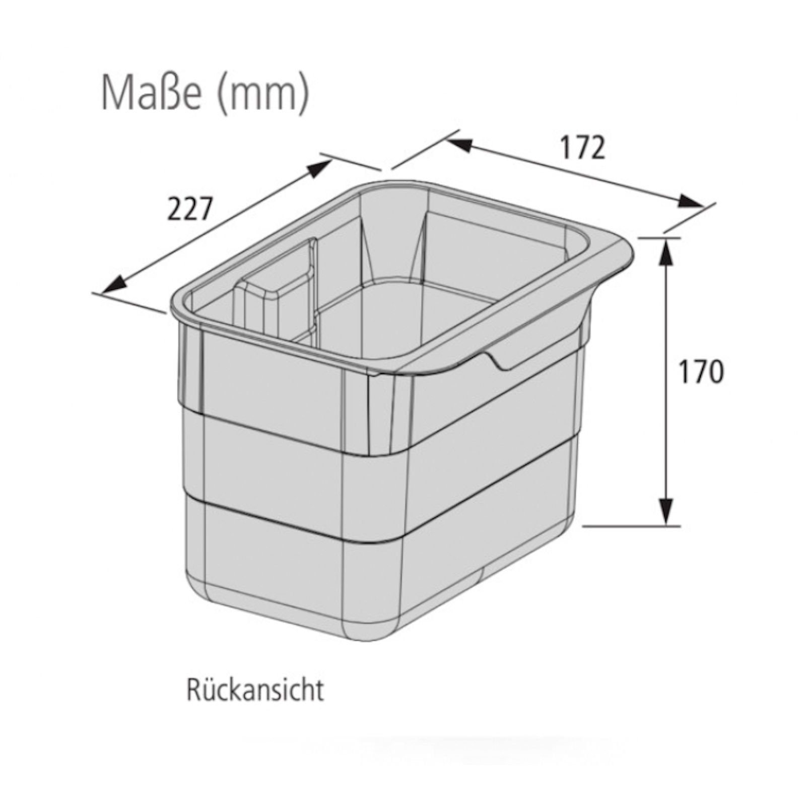 Mülltrennsystem Multifunktionsbehälter, wahlweise L SO-TECH® Deckel essensa grau/grün/anthrazit in 4,2 biobin mit