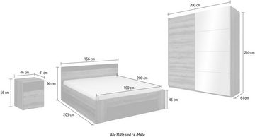 Helvetia Schlafzimmer-Set »Beta«, (4-St), wahlweise in 3 Farben und 2 Bettgrößen