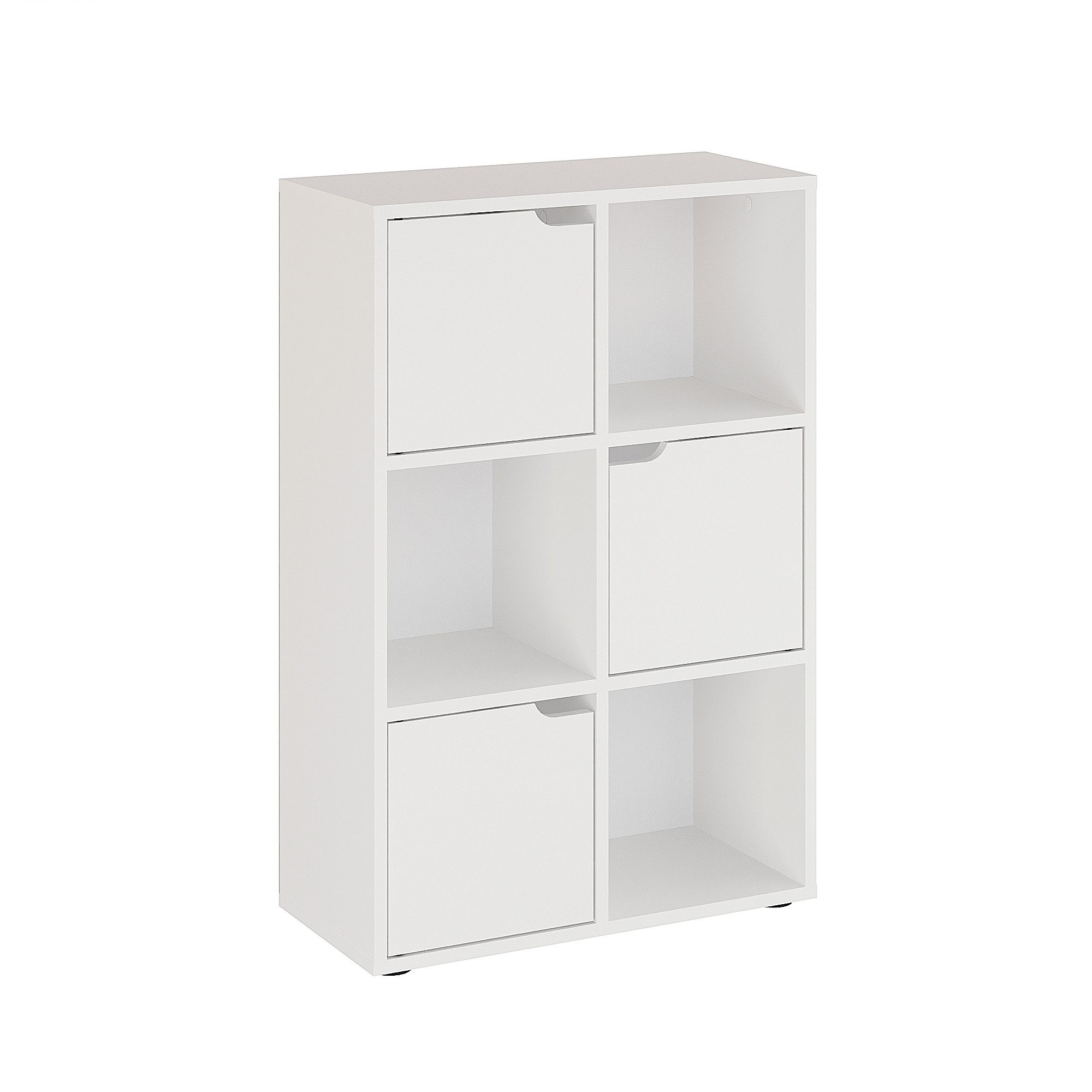 KOMTO Bücherregal KOMTO Bücherregal – Würfelregal mit Türen & Stauraum, 6-tlg.