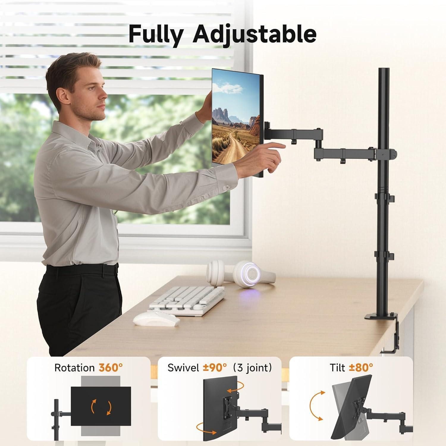 LuxusKollektion Monitor-Halterung Monitorarm Stand MD7821 80cm Schwarz