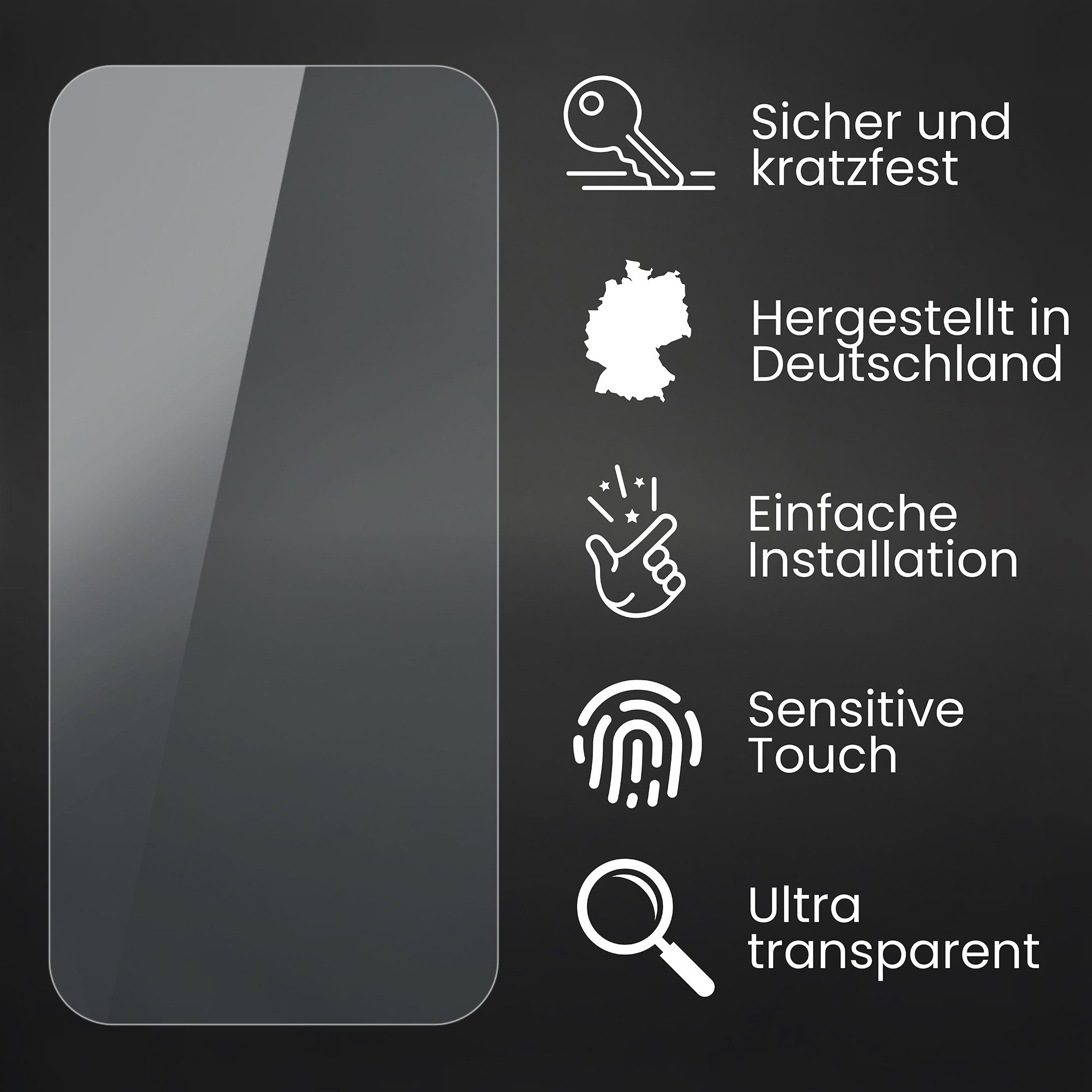 Bruni Schutzfolie Glasklare Displayschutzfolie für Wishtel IRA T802, (2 Folien), praktisch unsichtbar
