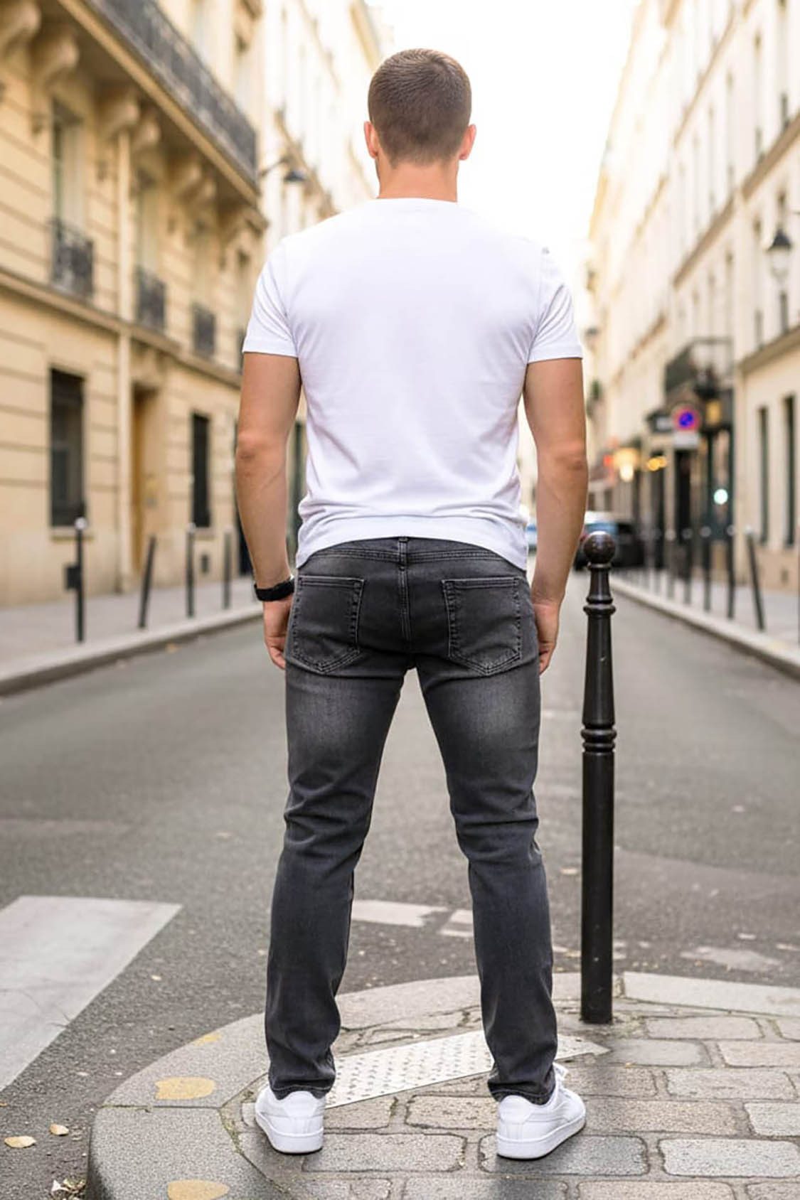 Reslad Stretch-Jeans Reslad Jeans Herren Regular Fit Hose Jeanshose RS-2125 5-Pocket Straight-fit Herren Hose
