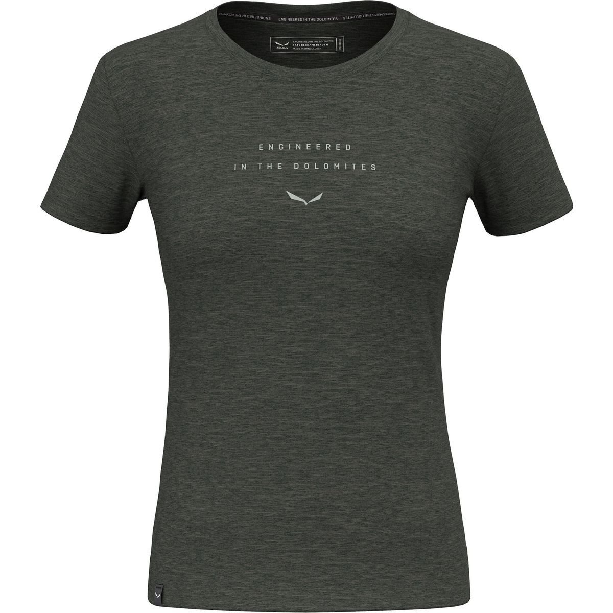 Salewa Kurzarmshirt Eagle Eitd AM T-shirt W Angenehm kühles Tragegefühl dank Merinowolle, ideal für Wanderungen