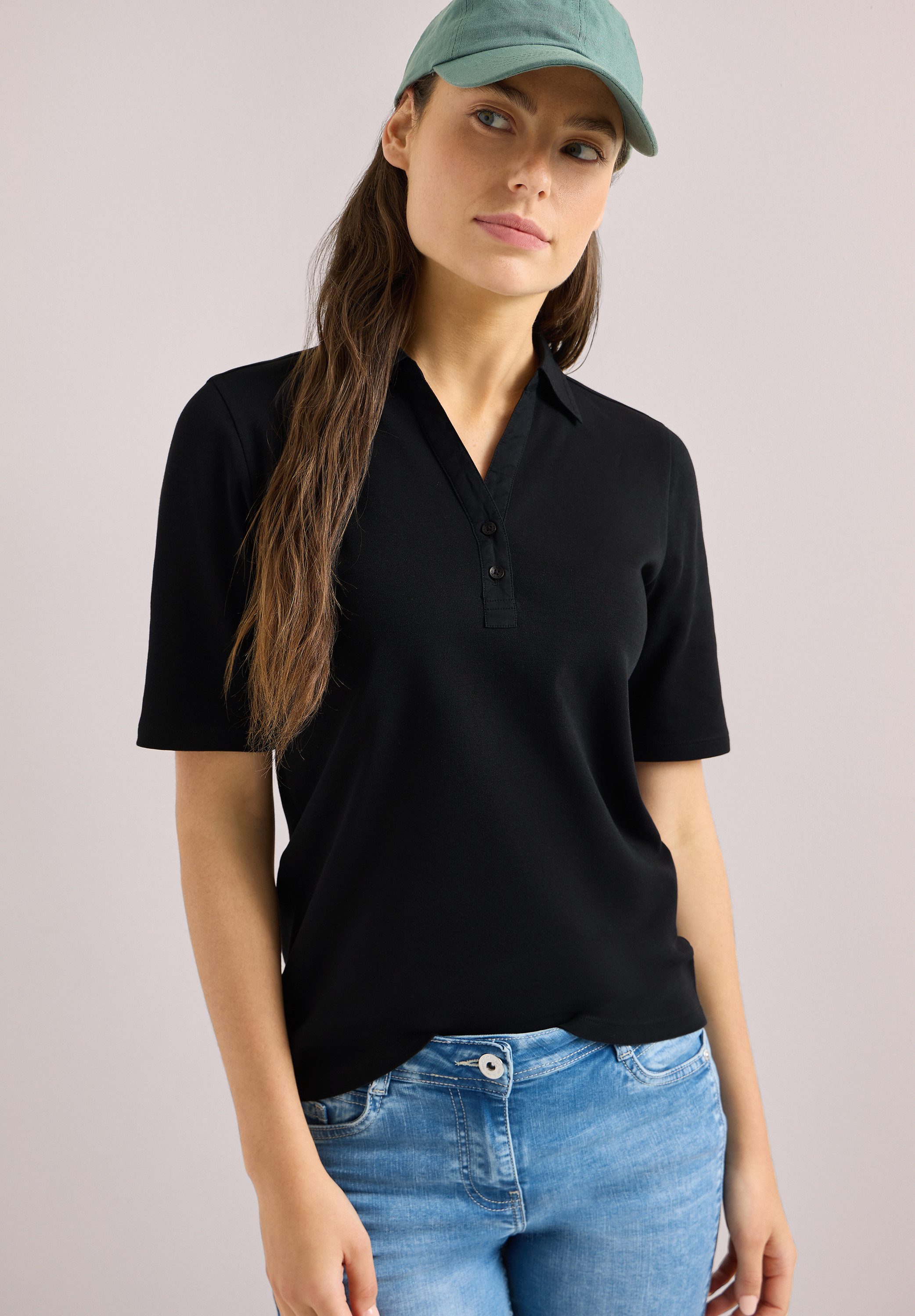 CECIL Poloshirt aus reiner Baumwolle