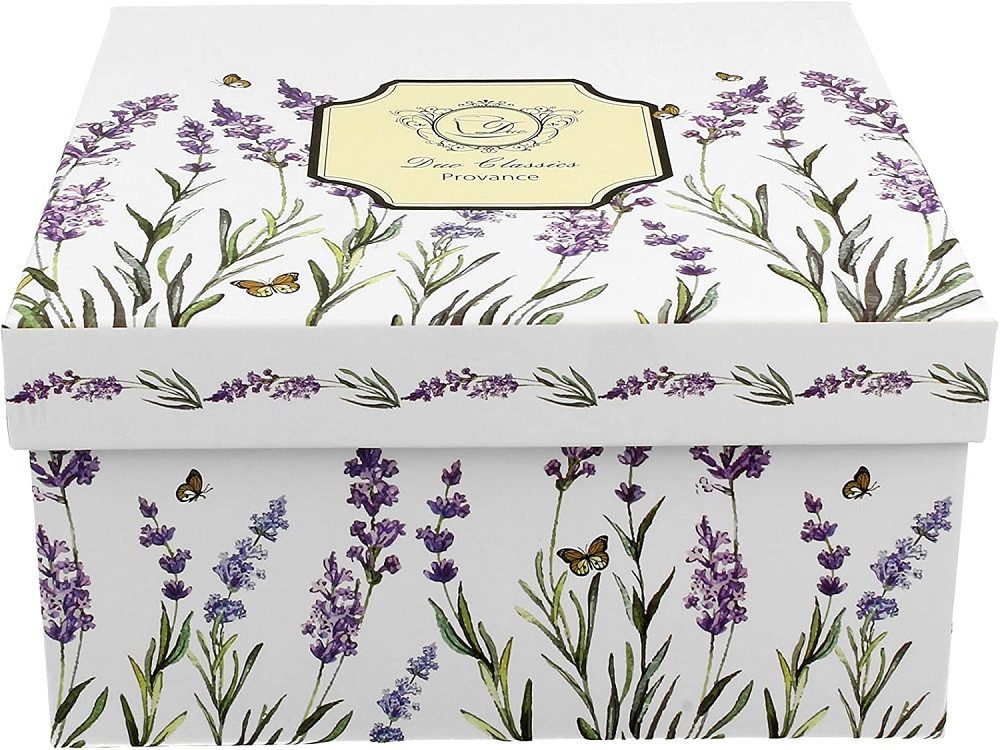 Duo-Gift Tasse Set ca. 450 ml Jumbotasse mit Untertasse Wildtere / Wildpflanzen, 2-tlg., Porzellan Set / Tasse Jumbo mit Untertasse Lavendelblüten / Lavendel PROVANCE, Souvenir BLumen Kollektion / Ideal als Geschenk