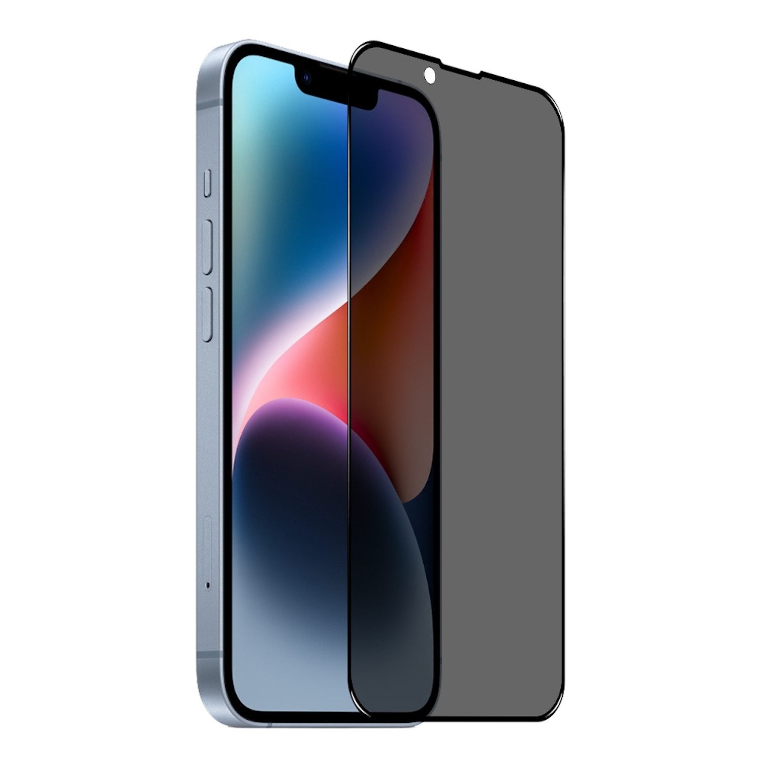 Wigento Handyhülle Für Apple iPhone 16e 2x 2.5D 0,26mm Display Privacy Hart Glas Schutz, Spar Set Privacy Display Schutz Glas