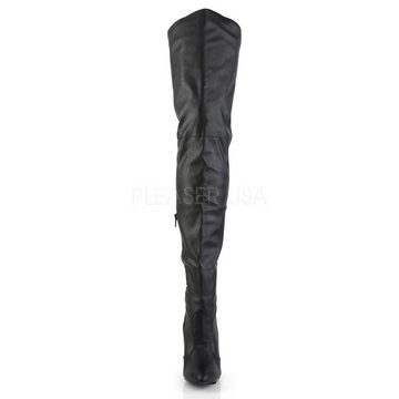 Pleaser Pleaser LEGEND-8899 Overknee Stiefel Schwarz Overkneestiefel aus echtem Leder