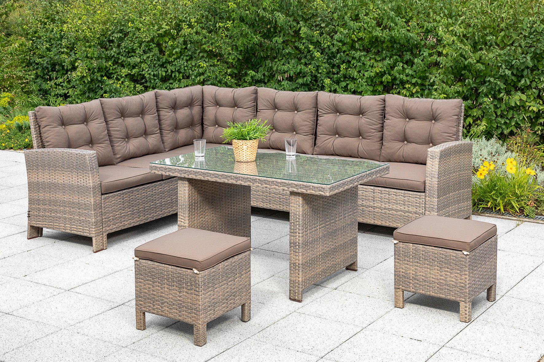 MERXX Gartenlounge-Set Salerno, Schenkel beidseitig montierbar