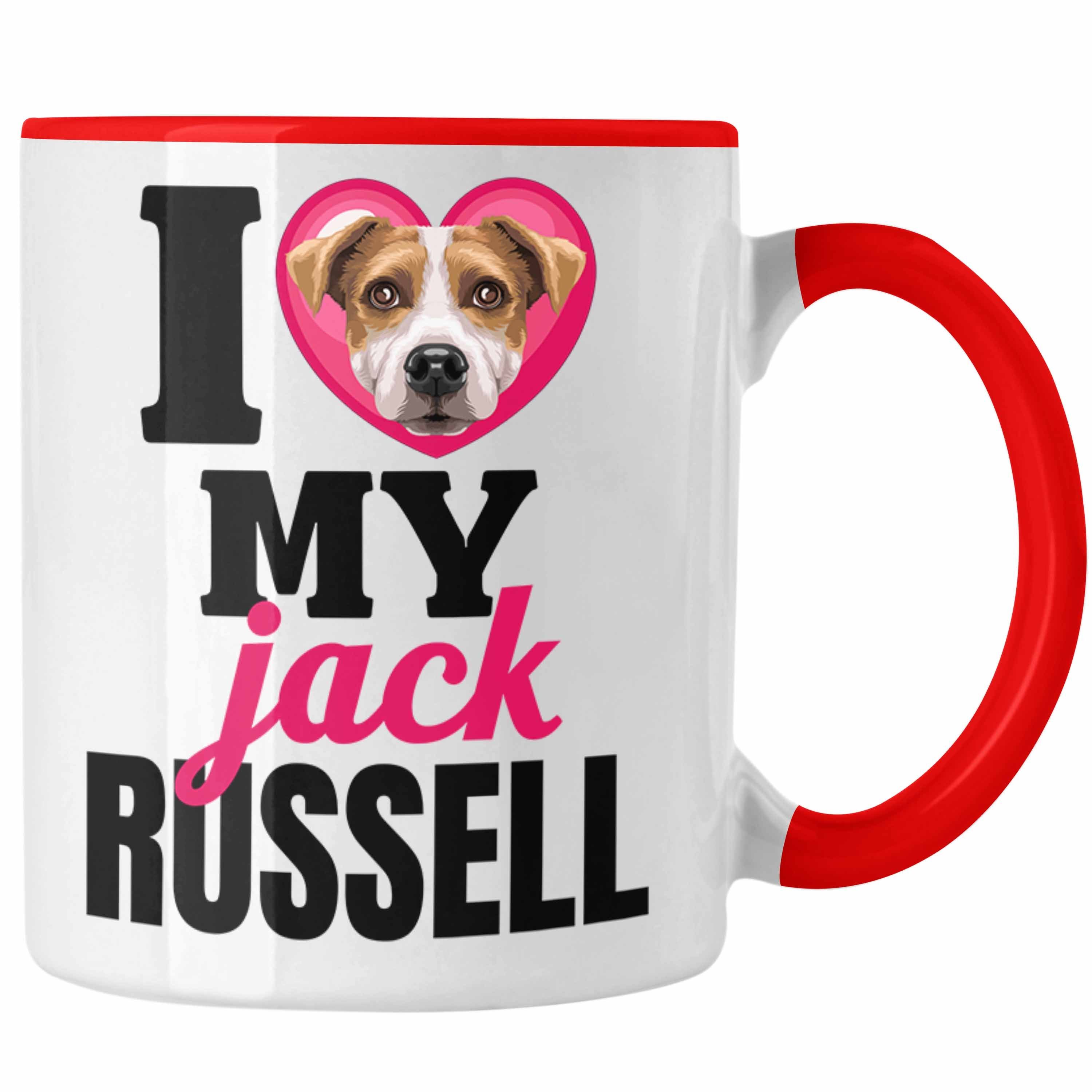 Trendation Tasse Jack Russell Besitzerin Tasse Geschenk Lustiger Spruch