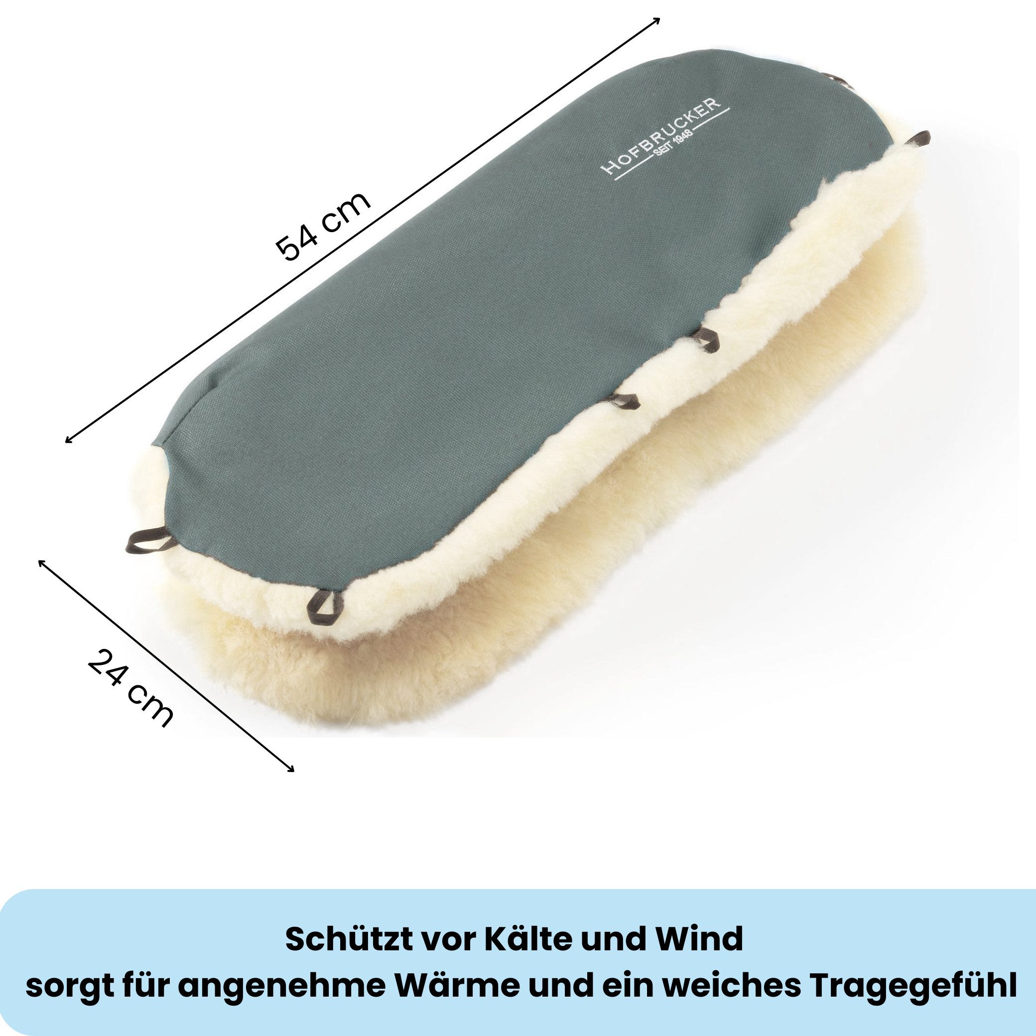 Hofbrucker seit 1948 Kinderwagen-Handwärmer Lammfell-Handwärmer für Kinderwagen, Kinderwagen Handschuhe atmungsaktiv wind- und wasserabweisend