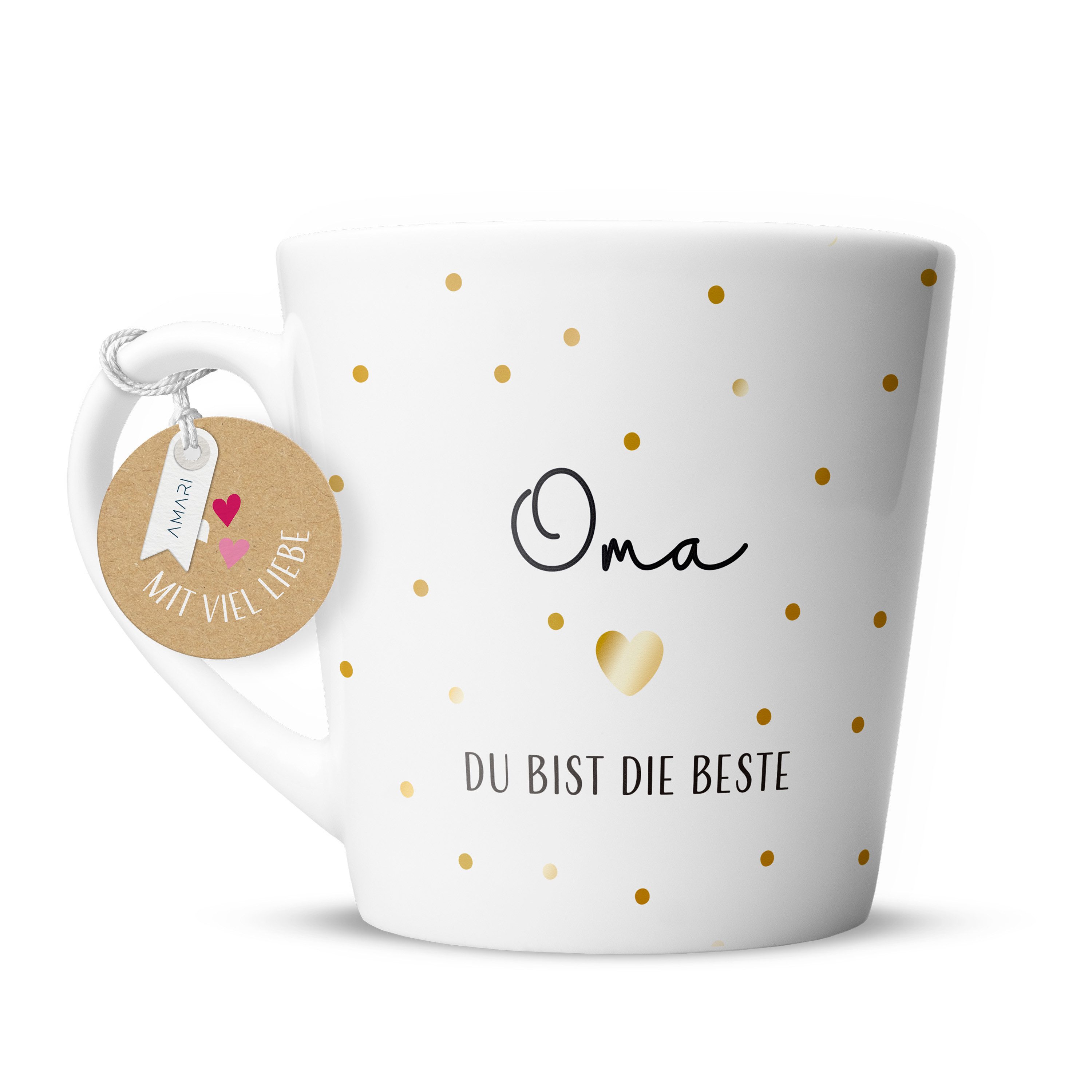 Amari Tasse AMARI ® Oma Tasse - Perfektes Geschenk für die Oma - Dankeschön, Tasse Oma 09