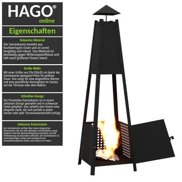 HAGO Feuerschale Feuerschale Gartenofen Feuerstelle Terrassenkamin Cheminée Pyramide