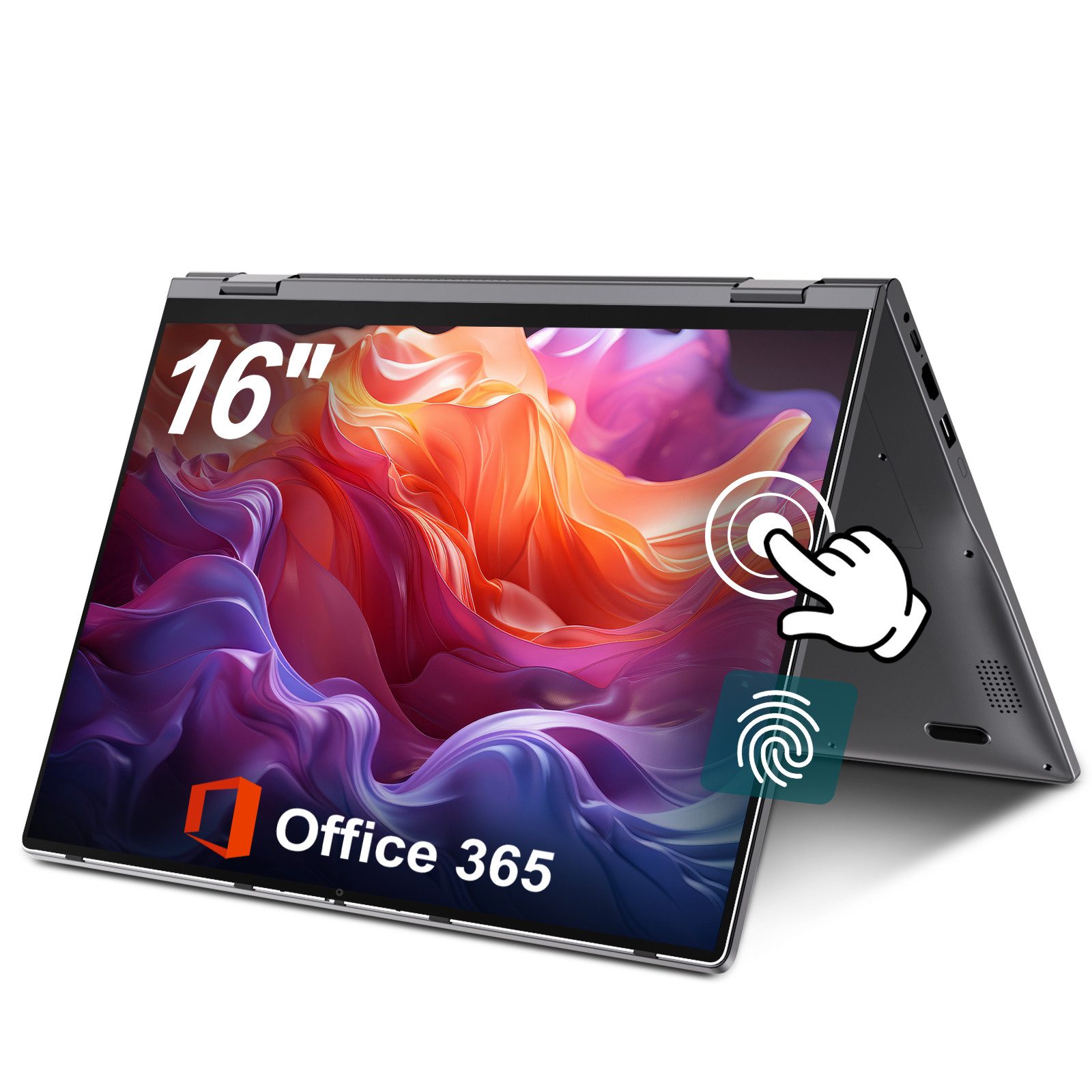Jumper 2-in-1 Laptop 16 Zoll Touch-Screen AMD Ryzen 16GB RAM 640GB SSD Tablet Notebook (Intel N5095, Intel UHD Graphics, 16 GB, 640 GB SSD, 4-core CPU)