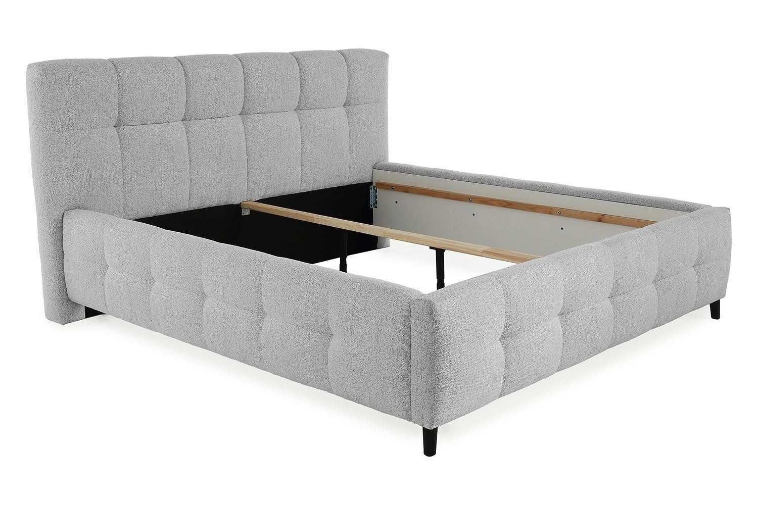 Jockenhöfer Gruppe Bettgestell LUCY, Hellgrau, Webstoff, B 212 x H 112 x T 224 cm