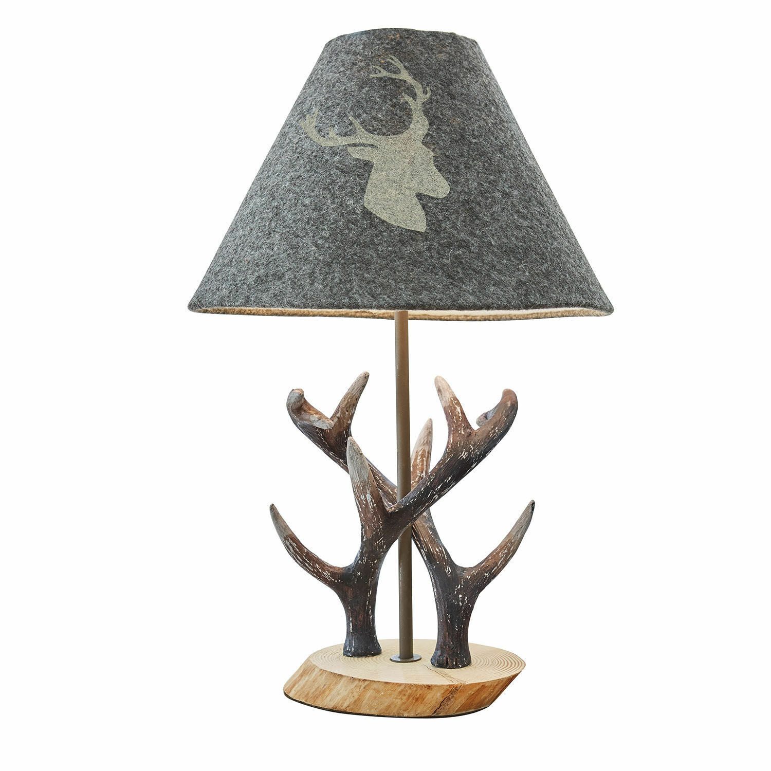 Mirabeau Tischleuchte Tischlampe Lodge grau/braun
