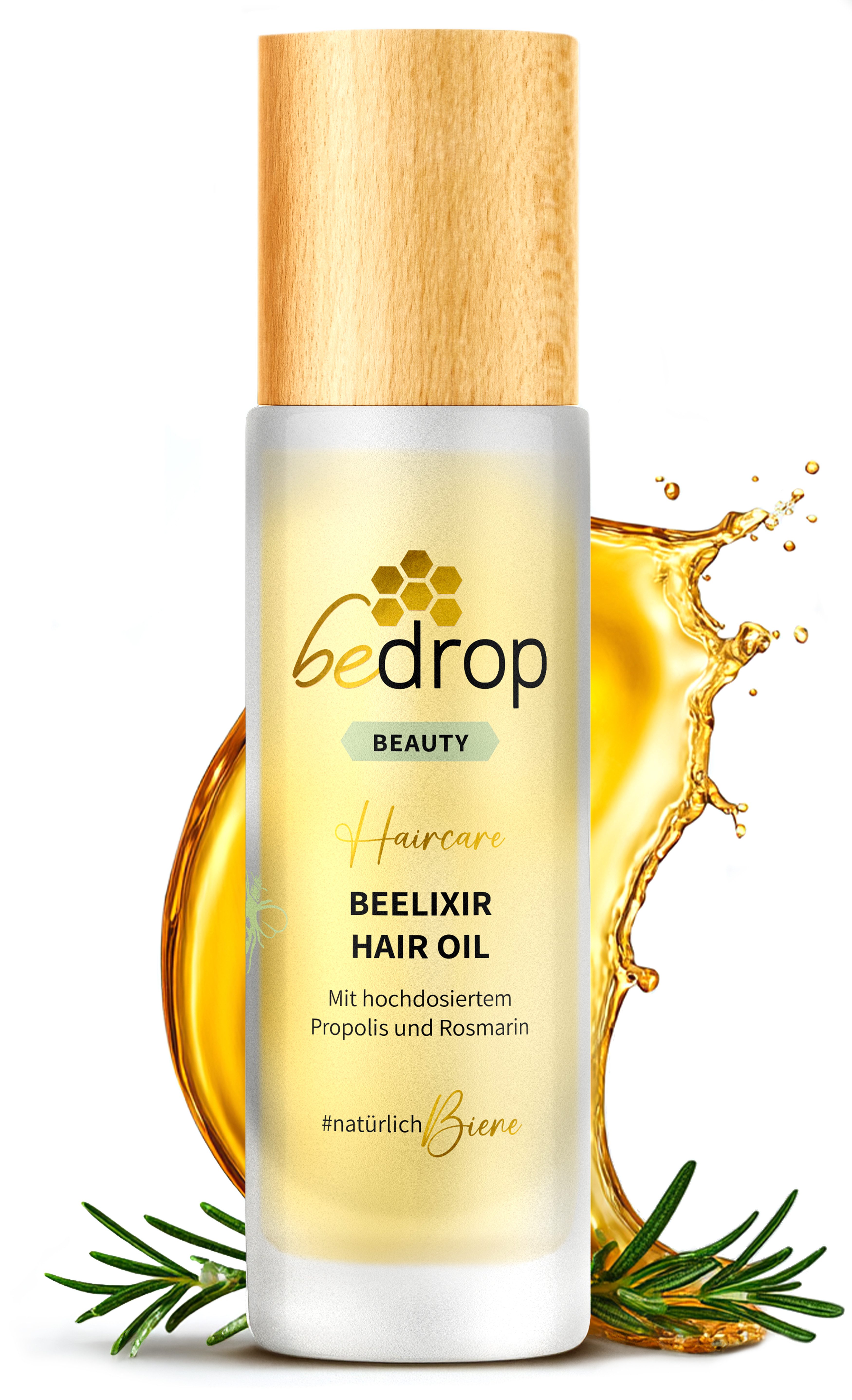 bedrop Haaröl BEELIXIR HAIR OIL - mit Manuka Honig, Propolis und Rosmarinextrakt, Frei von Plastik