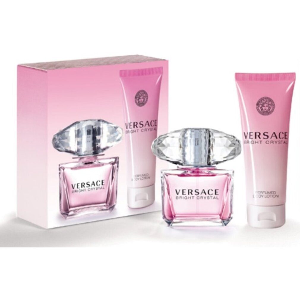 Versace Duft-Set Bright Crystal Geschenkset 90ml EDT Spray + 100ml Körperlotion