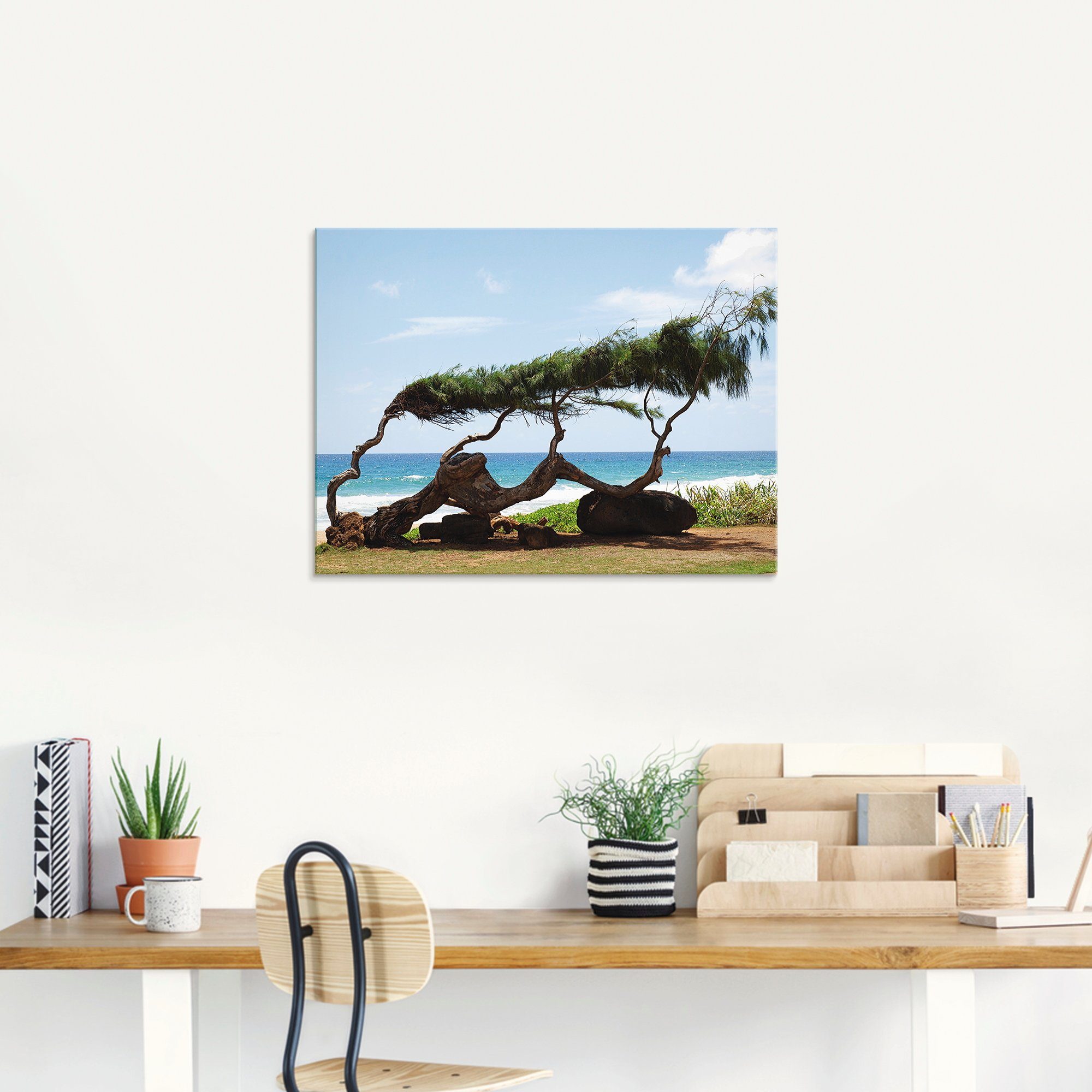 Größen Artland Hawaii, Landschaft, verschiedenen Glasbild St), in (1 Strand