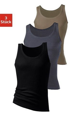 H.I.S Unterhemd Doppelripp Tanktop (Packung, 3-St) aus weicher Baumwollqualität