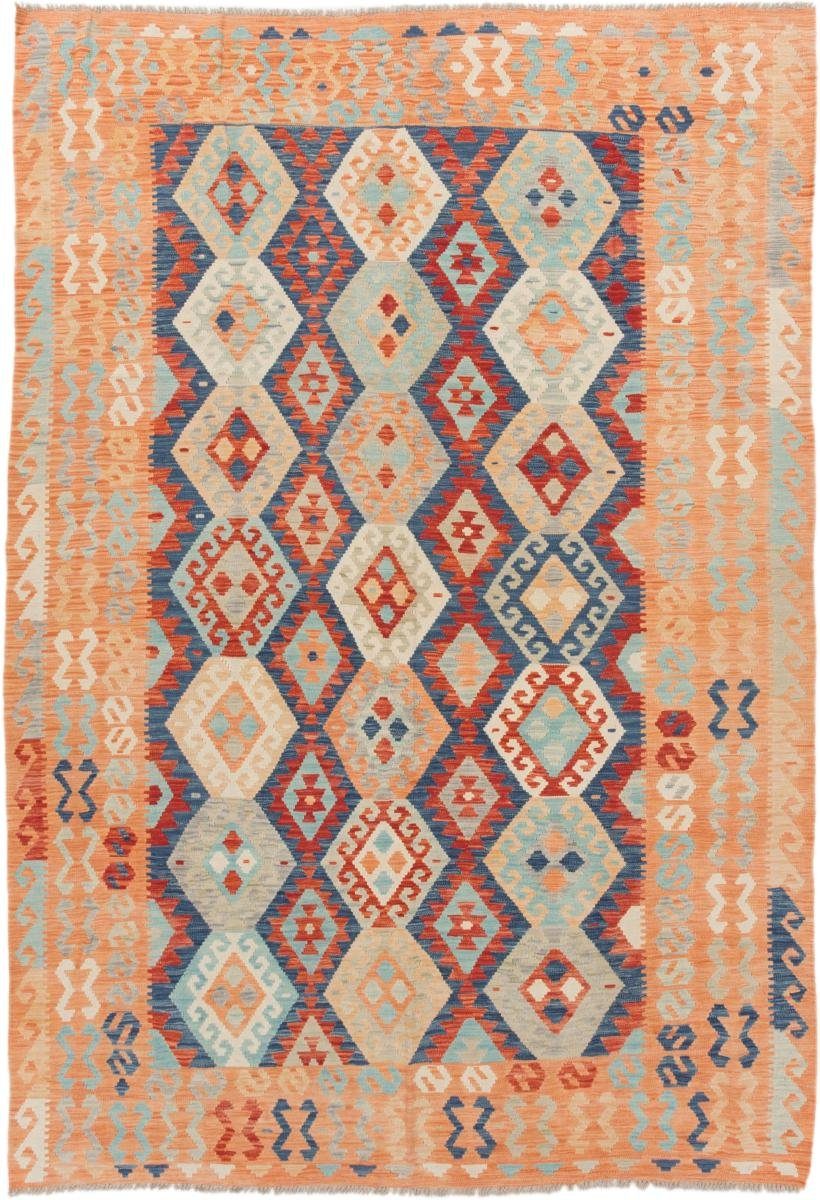 Orientteppich Kelim Afghan 212x301 Handgewebter Orientteppich, Nain Trading, rechteckig, Höhe: 3 mm