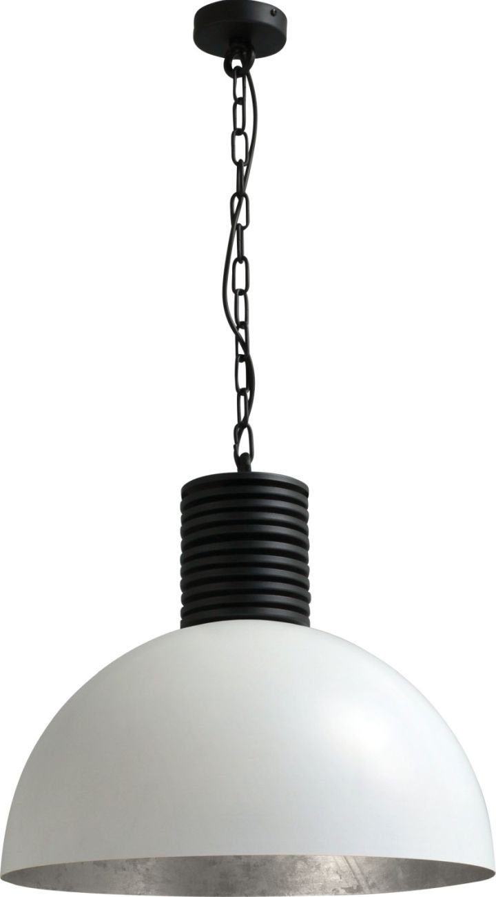Silber Leuchtmittel, Weiß ohne in E27 Design Hängelampe Pendelleuchte Metall Licht-Erlebnisse LARINO, Hängeleuchte Industrie