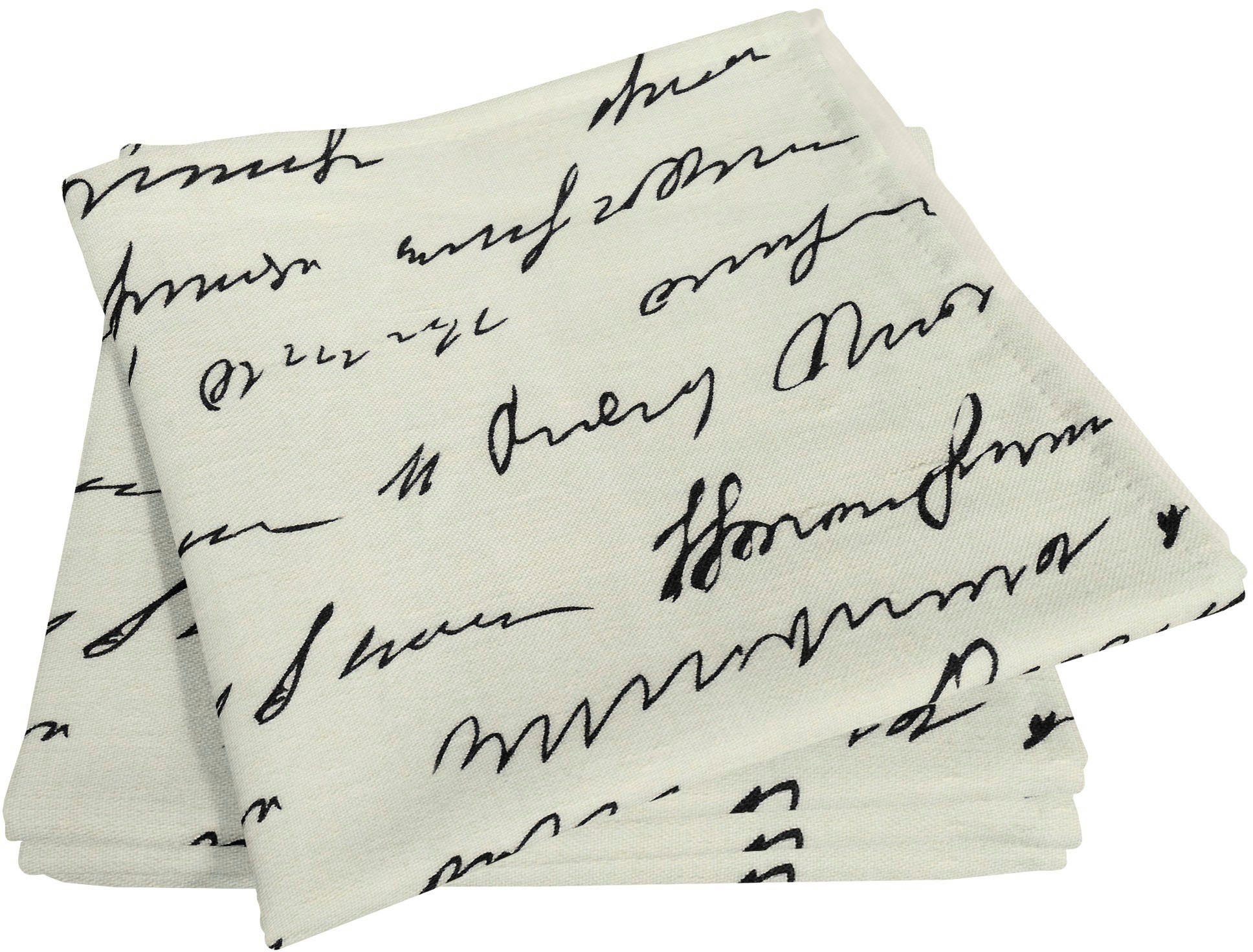 Adam Stoffserviette Scribble, aus Bio-Baumwolle,Made in Germany