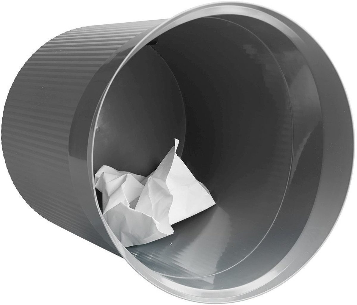 HAN-Bürogeräte Papierkorb Papierkorb Re-Loop 13 Liter 100% Recyclingmaterial rund dunkelgrau