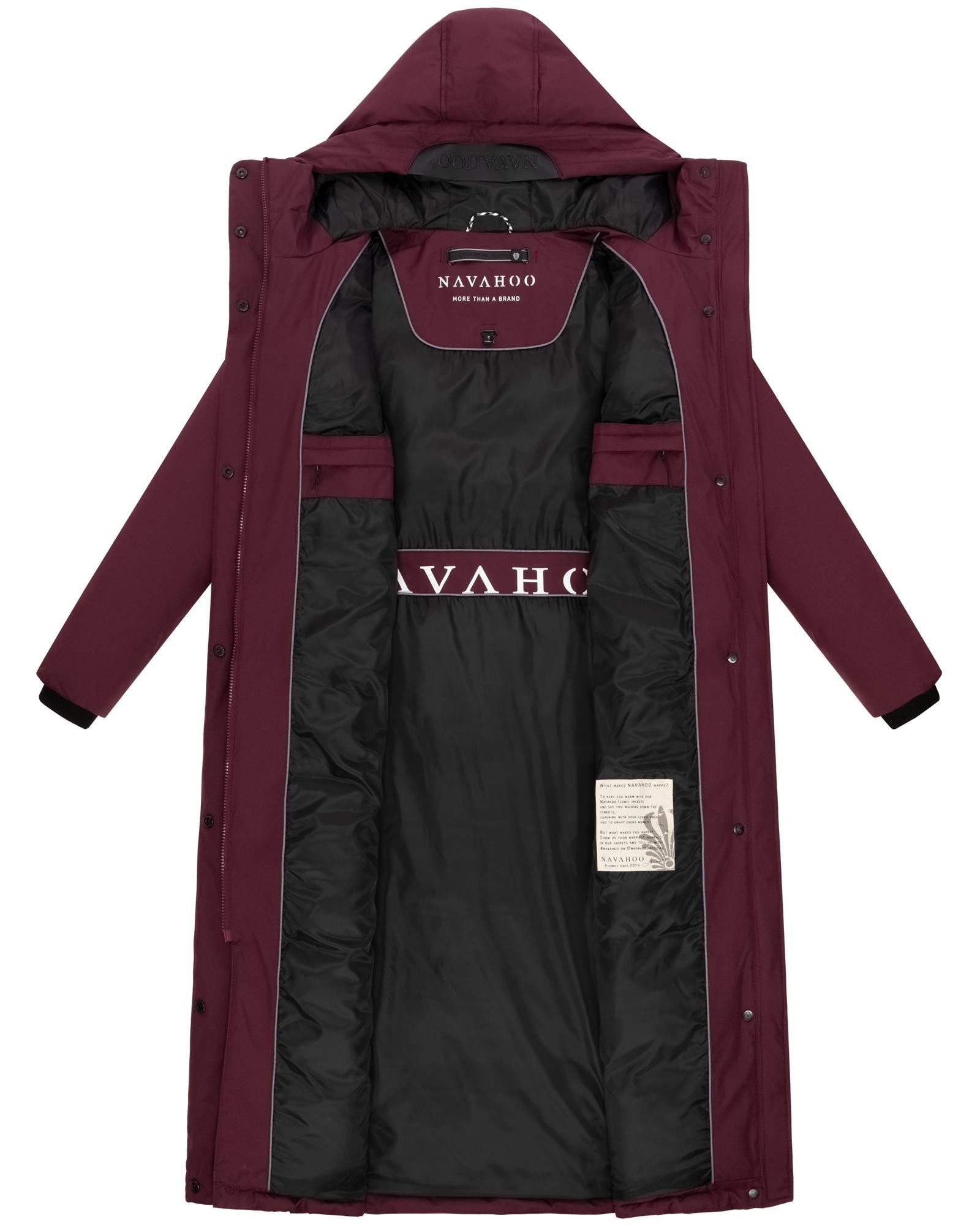 Navahoo Wintermantel Wolkenfrost XIV Extralanger Damen Mantel mit Kapuze – Bild 5 von 5