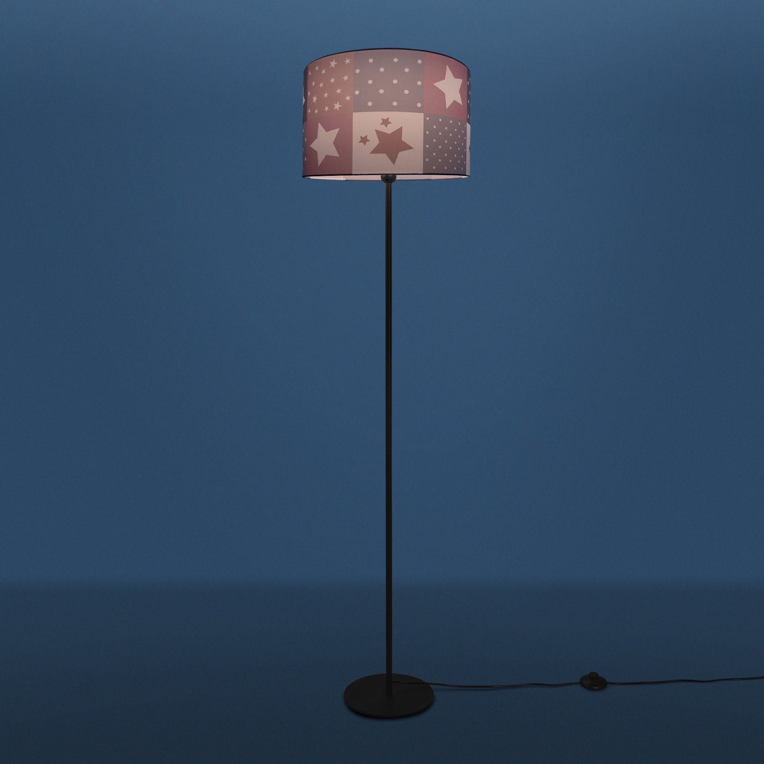 Cosmo Stehleuchte ohne Lampe LED Kinderlampe E27 Deckenleuchten Leuchtmittel, Home Kinderzimmer Motiv, 345, Sternen Paco