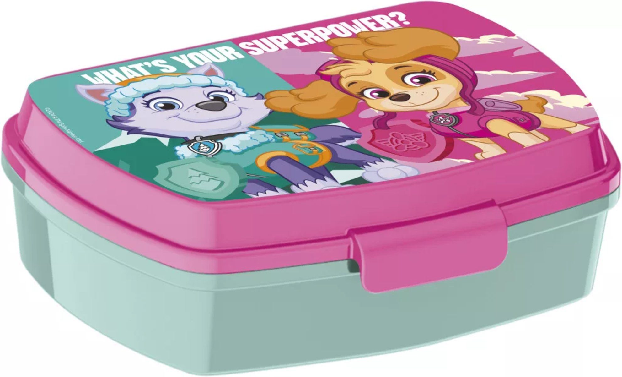 PAW PATROL Lunchbox Paw Patrol Superpowers lustige Kunststoff-Sandwichbox, Kunststoff, (1-tlg)