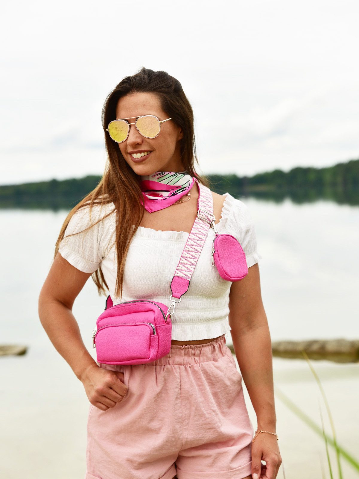 styleBREAKER Umhängetasche Rechteckige Umhängetasche Set 2-Teilig (1-tlg)