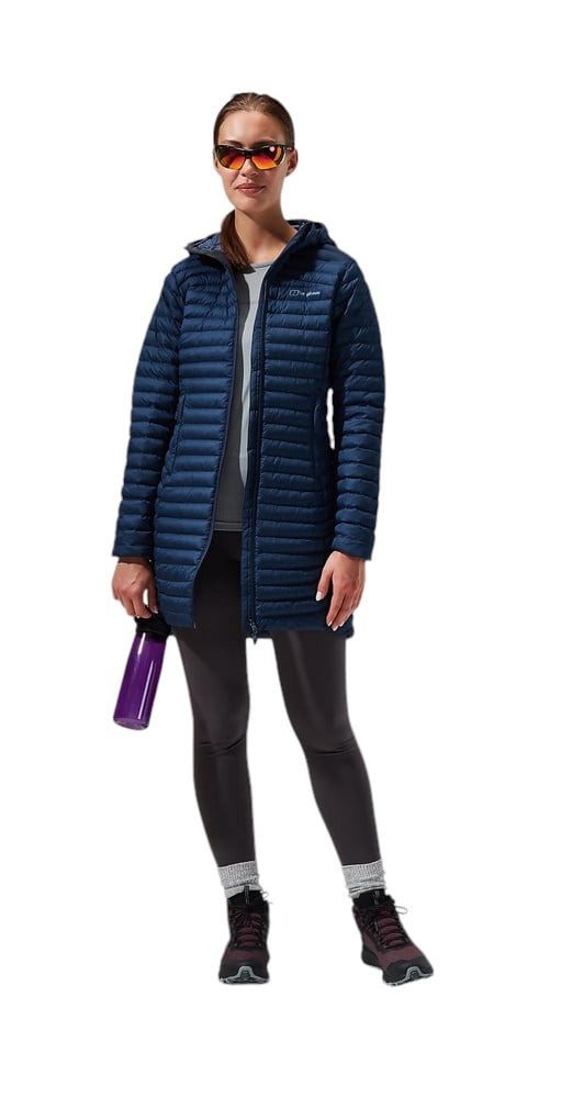 Berghaus Winterjacke Nula Micro Long (warm, wasserabweisend, PFC-frei) dunkelblau Damen