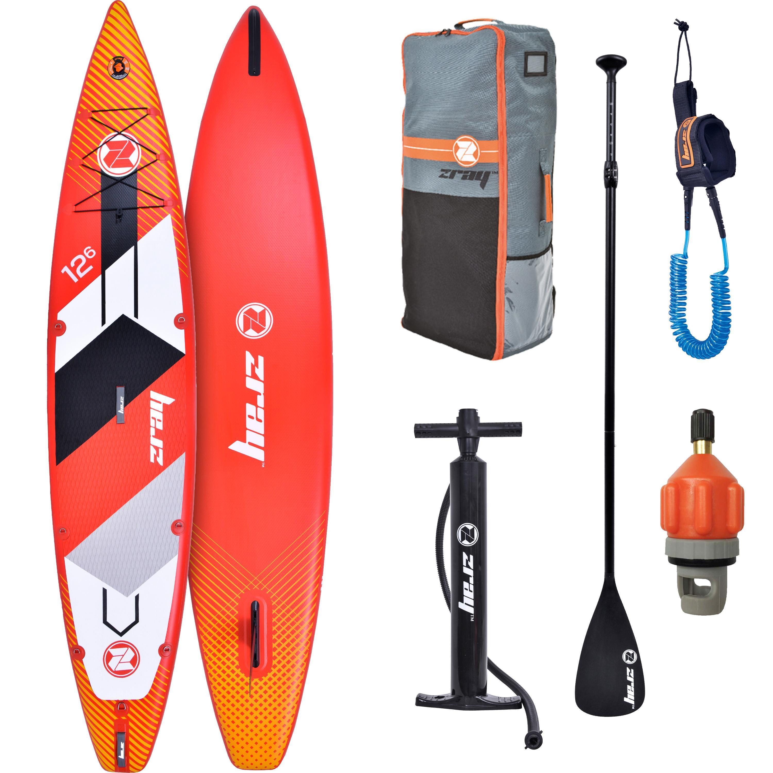 Inflatable SUP-Board SUP R1 Rapid Racing Stand Up Paddle Komplettset 381x76x15 cm rot