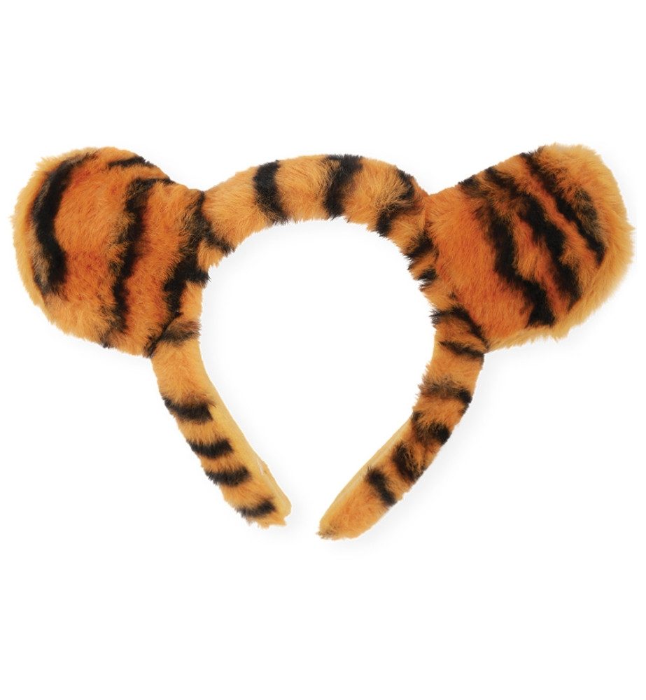 Fries Haarreif Haarreif Tiger mit Plüsch Ohren Halloween Karneval Fasching Cosplay, 1-tlg., Mit Plüschohren