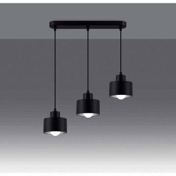 etc-shop Pendelleuchte, Pendelleuchte Hängelampe Deckenlampe Esszimmerleuchte Stahl Schwarz