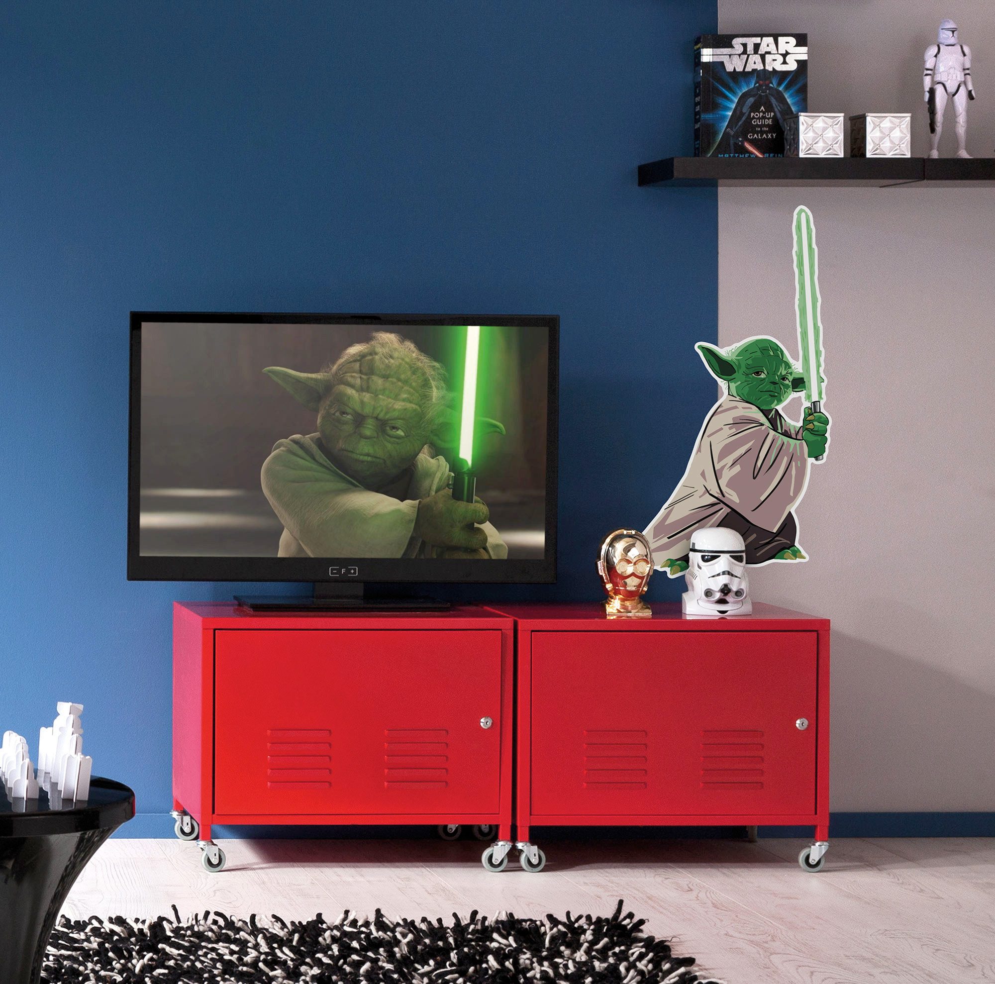 Komar Wandtattoo Star Wars Yoda training Session (1 St), Künstler: Disney, 50 x 70 cm (Breite x Höhe) - Kinderzimmer, Wandsticker