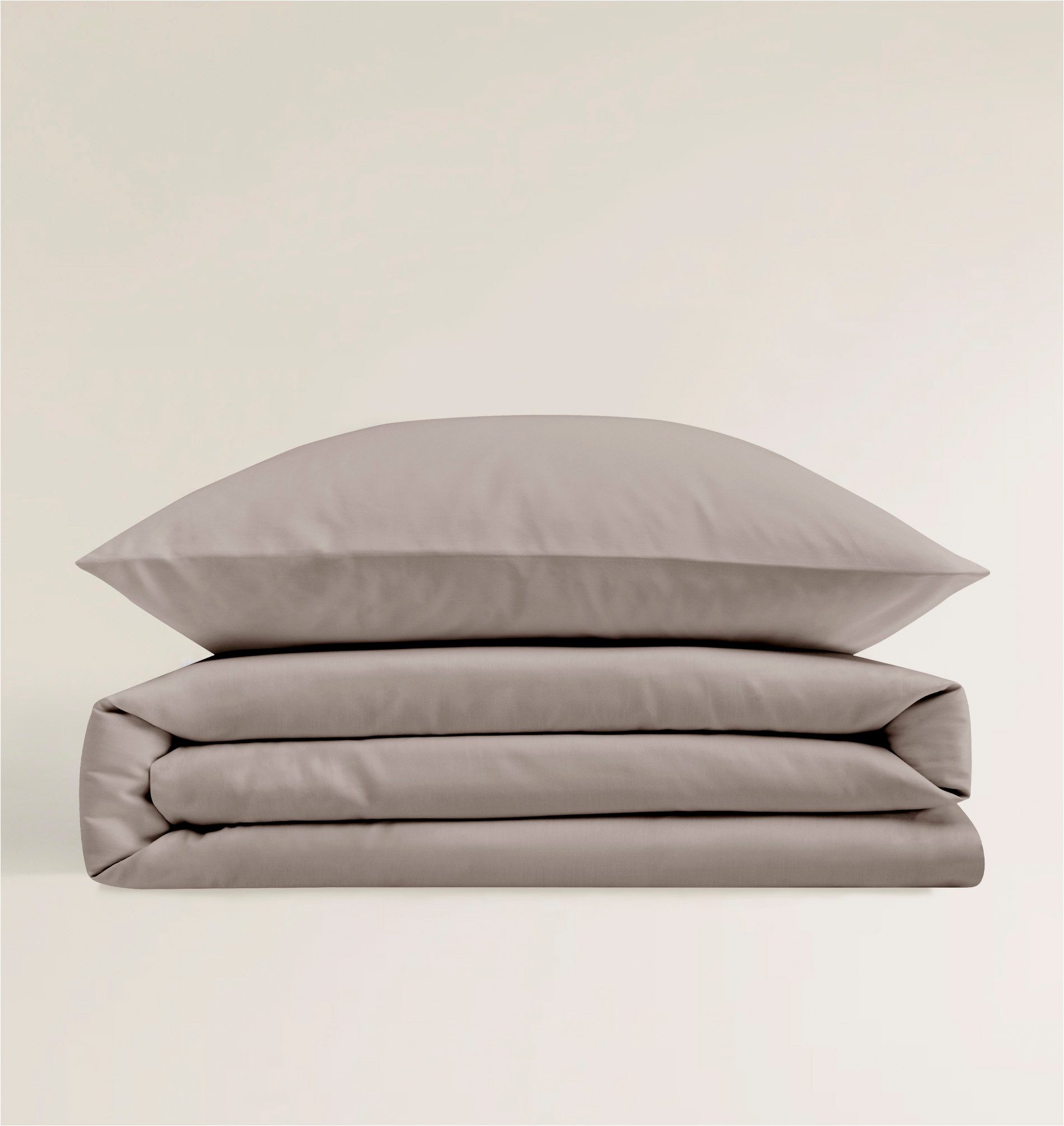 BIERBAUM Bettwäsche Elegant uni, Mako-Satin, 2 teilig, Mako-Satin, 100 % Baumwolle, Uni, pflegeleicht