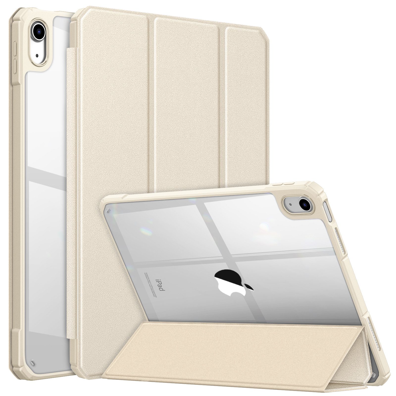 Fintie Tablet-Hülle für iPad 11. Generation 2025 11"(A16), iPad 10. Generation 2022 10.9", Ultradünn Case mit transparenter Rückseite Abdeckung, Auto Schlaf/Wach