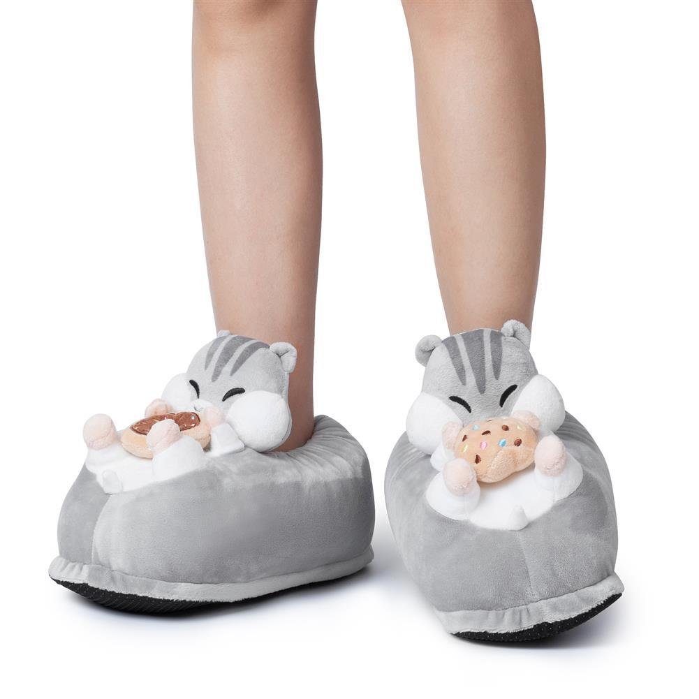 Corimori Tier Pantoffeln für Kinder Einheitsgröße 25-33,5 Plüsch Hausschuhe (Packung, Geschenk) EU Einheitsgröße 25-33,5 Holly der Hamster für Kinder, Jungen, M – Bild 3 von 5