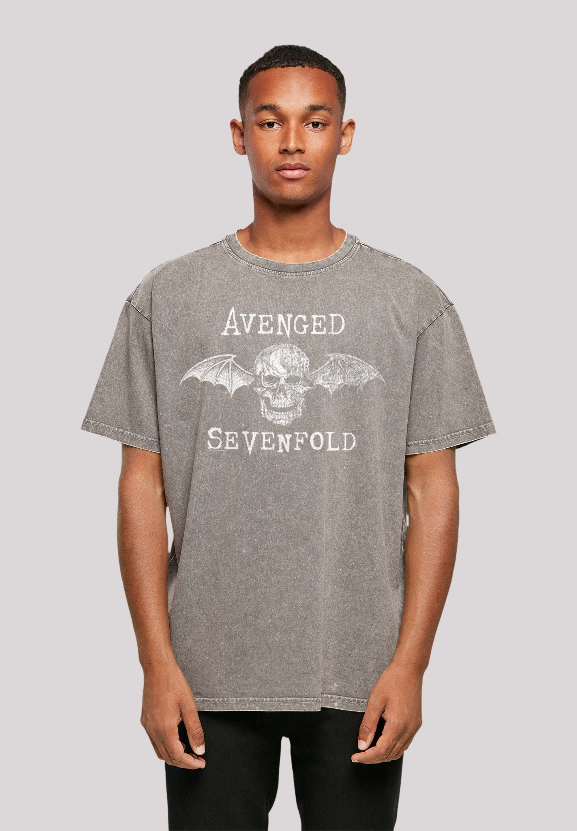 F4NT4STIC T-Shirt Avenged Sevenfold Rock Metal Band Cyborg Bat Premium Qualität, Band, Rock-Musik Asphalt