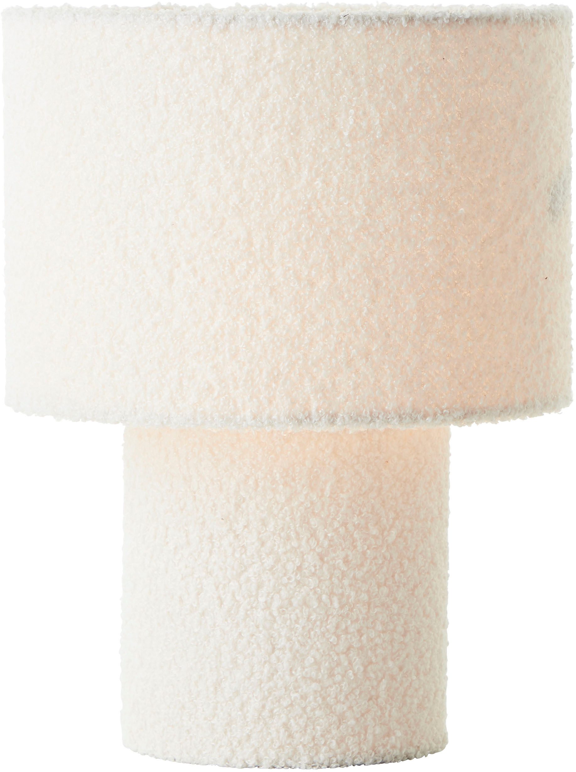 LeGer Home by Lena Gercke Tischleuchte Debora, ohne Leuchtmittel, Teddy-Stoff, Höhe 30 cm, Ø 23 cm, E27 – Bild 4 von 5