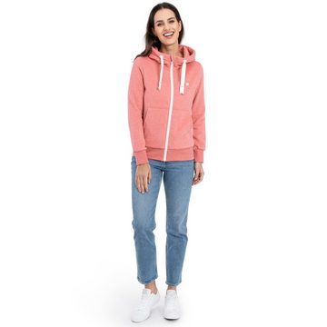 DEPROC Active Kapuzensweatjacke FinjaCMYK II weiche Fleecejacke mit Kängurutasche