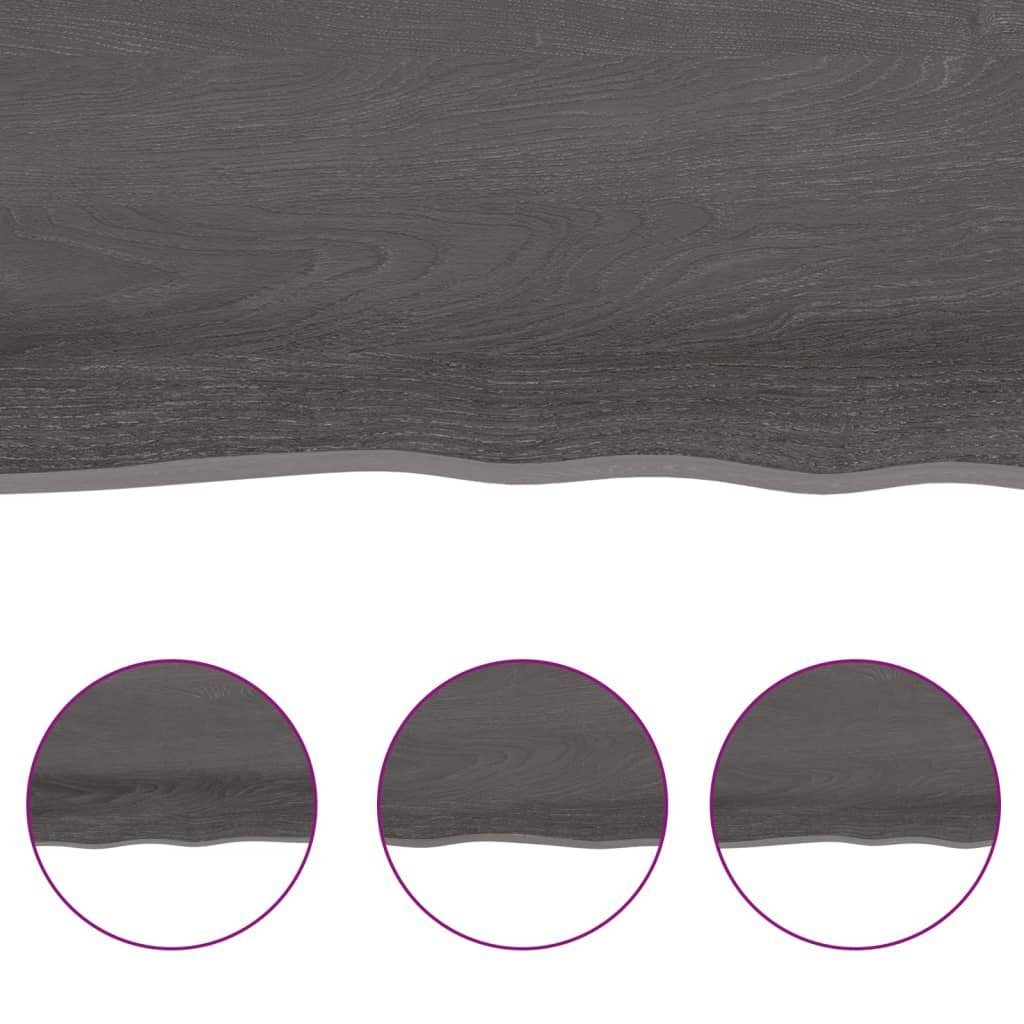 St) Massivholz 200x50x(2-6) furnicato cm (1 Tischplatte Behandelt Baumkante