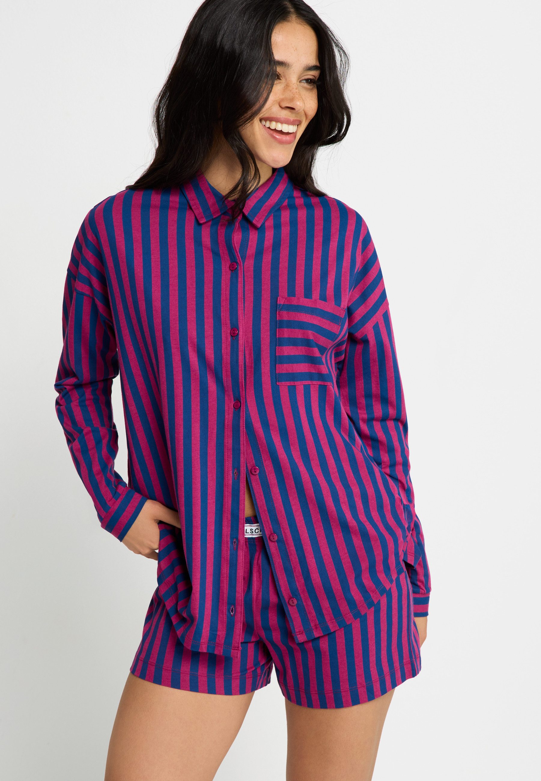 LSCN by LASCANA Shorty (2 tlg) mit Streifendruck günstig online kaufen