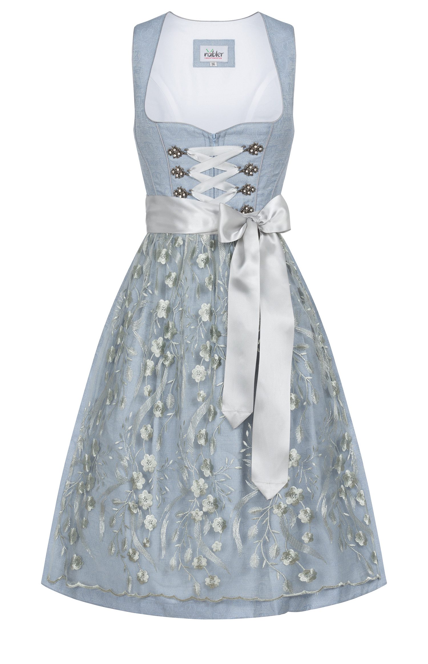 Nübler Trachtenkleid Mididirndl Fleur in Mondstein von Nübler